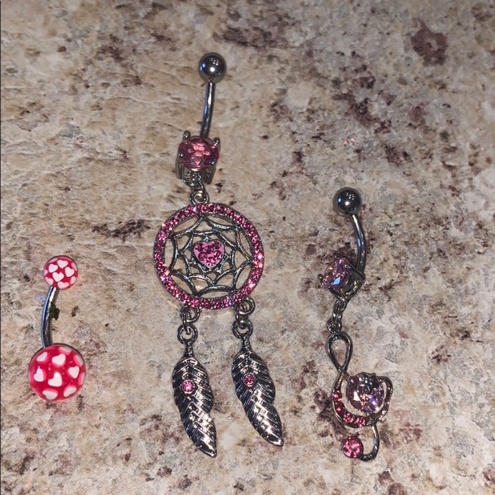 Belly button ring lot of 3
